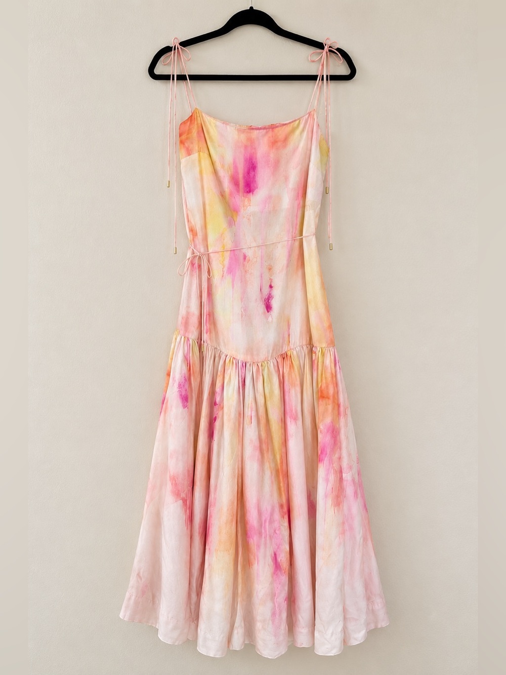 Zimmermann Silk Midi Dress Size 1 – Watercolor Print